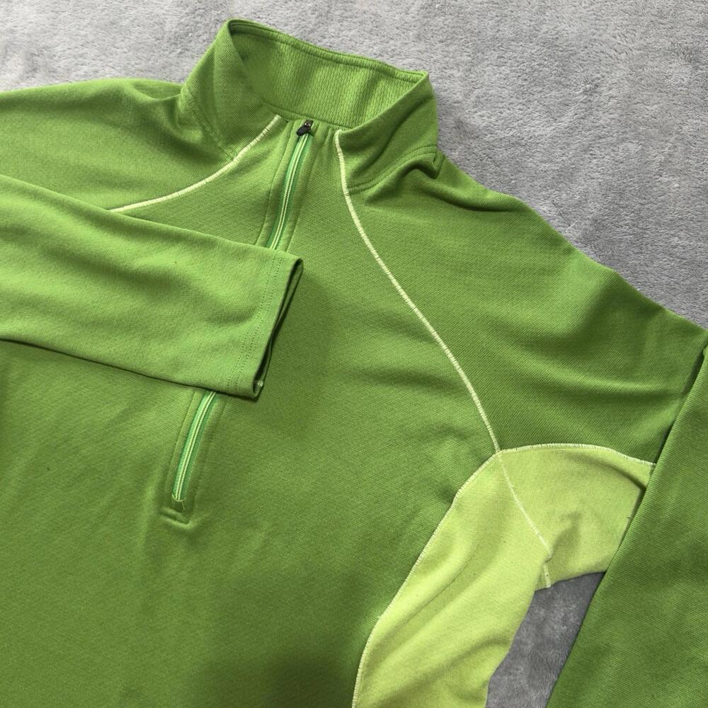 Patagonia Capilene 3 Midweight Men's L Green Pullover‎ Polyester Sweater 1/4 Zip
